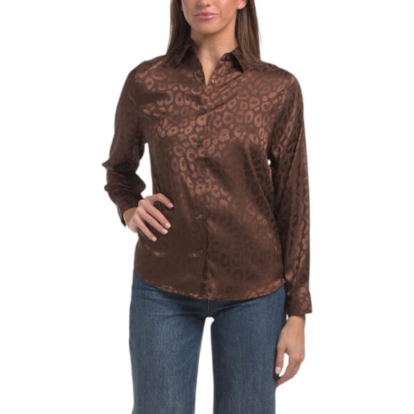 LIV LOS ANGELES Animal Print Blouse - Picture 1 of 3